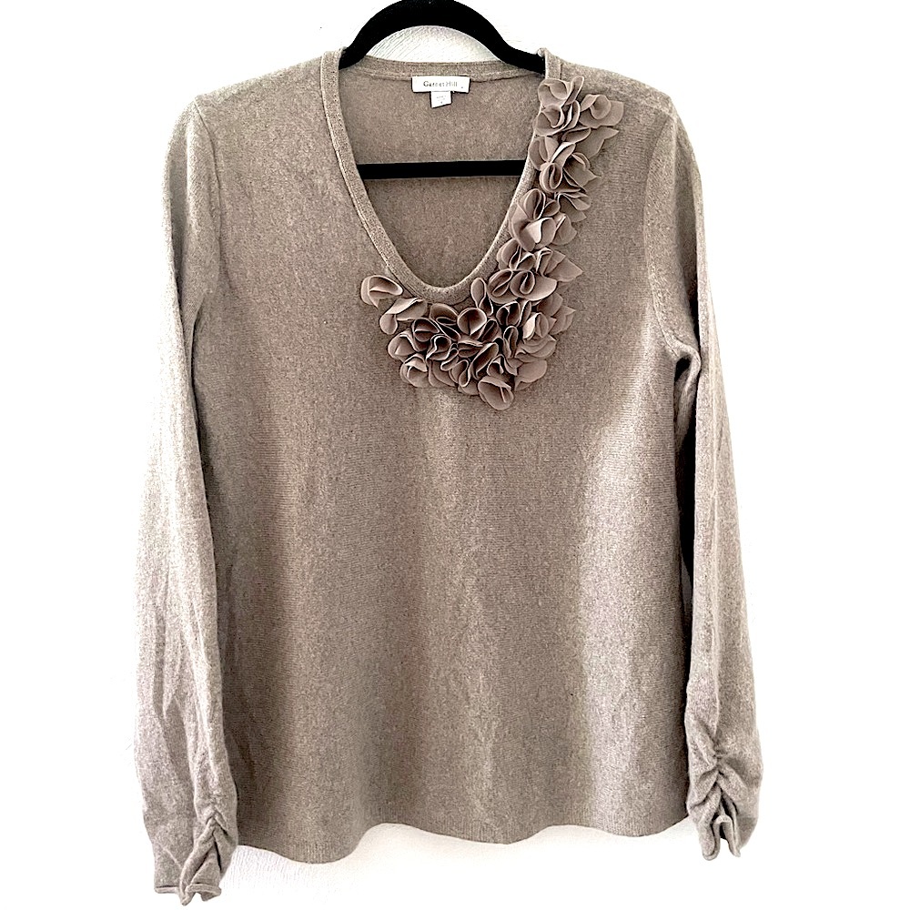 Garnet Hill 100% Cashmere Tunic Sweater